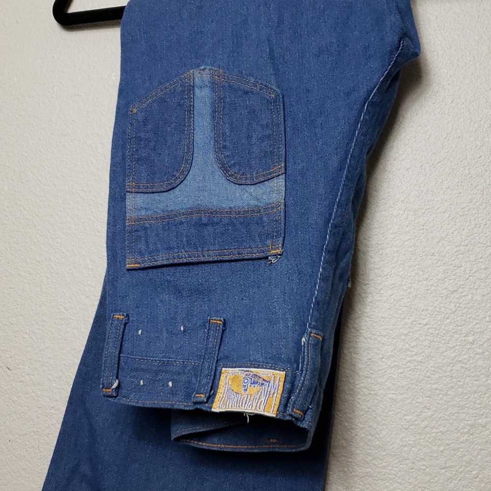1970s 70s Wrangler Wrapid Transit Bell Bottom Jeans